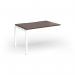 Connex Goal-Post 1200 x 800 x 725mm Single Add On Bay - White Frame Walnut Top GCO128-AB-WH-W