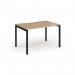 Connex Goal-Post 1200 x 800 x 725mm Single Desk - Black Frame Beech Top GCO128-K-B