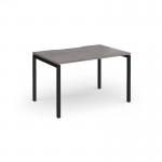 Connex Goal-Post 1200 x 800 x 725mm Single Desk - Black Frame Grey Oak Top GCO128-K-GO