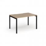Connex Goal-Post 1200 x 800 x 725mm Single Desk - Black Frame Kendal Oak Top GCO128-K-KO