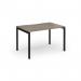 Connex Goal-Post 1200 x 800 x 725mm Single Desk - Black Frame Nebraska Oak Top GCO128-K-NO