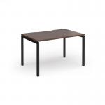 Connex Goal-Post 1200 x 800 x 725mm Single Desk - Black Frame Walnut Top GCO128-K-W