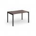 Connex Goal-Post 1200 x 800 x 725mm Single Desk - Black Frame Walnut Top GCO128-K-W