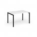 Connex Goal-Post 1200 x 800 x 725mm Single Desk - Black Frame White Top GCO128-K-WH