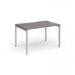 Connex Goal-Post 1200 x 800 x 725mm Single Desk - Silver Frame Grey Oak Top GCO128-S-GO