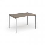 Connex Goal-Post 1200 x 800 x 725mm Single Desk - Silver Frame Nebraska Oak Top GCO128-S-NO