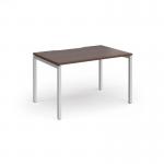 Connex Goal-Post 1200 x 800 x 725mm Single Desk - Silver Frame Walnut Top GCO128-S-W