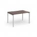 Connex Goal-Post 1200 x 800 x 725mm Single Desk - Silver Frame Walnut Top GCO128-S-W