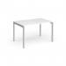 Connex Goal-Post 1200 x 800 x 725mm Single Desk - Silver Frame White Top GCO128-S-WH