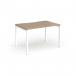 Connex Goal-Post 1200 x 800 x 725mm Single Desk - White Frame Kendal Oak Top GCO128-WH-KO