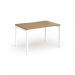 Connex Goal-Post 1200 x 800 x 725mm Single Desk - White Frame Oak Top GCO128-WH-O