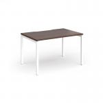 Connex Goal-Post 1200 x 800 x 725mm Single Desk - White Frame Walnut Top GCO128-WH-W