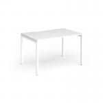 Connex Goal-Post 1200 x 800 x 725mm Single Desk - White Frame White Top GCO128-WH-WH