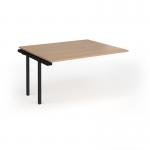 Connex Goal-Post 1400 x 1200 x 725mm Back to Back Add On Bay - Black Frame Beech Top GCO1412-AB-K-B
