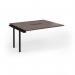 Connex Goal-Post 1400 x 1200 x 725mm Back to Back Add On Bay - Black Frame Walnut Top GCO1412-AB-K-W