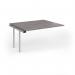 Connex Goal-Post 1400 x 1200 x 725mm Back to Back Add On Bay - Silver Frame Grey Oak Top GCO1412-AB-S-GO