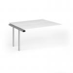 Connex Goal-Post 1400 x 1200 x 725mm Back to Back Add On Bay - Silver Frame White Top GCO1412-AB-S-WH
