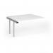 Connex Goal-Post 1400 x 1200 x 725mm Back to Back Add On Bay - Silver Frame White Top GCO1412-AB-S-WH