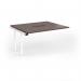 Connex Goal-Post 1400 x 1200 x 725mm Back to Back Add On Bay - White Frame Walnut Top GCO1412-AB-WH-W