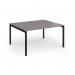 Connex Goal-Post 1400 x 1200 x 725mm Back to Back Desk (2 x 1400mm) - Black Frame Grey Oak Top GCO1412-K-GO
