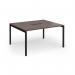 Connex Goal-Post 1400 x 1200 x 725mm Back to Back Desk (2 x 1400mm) - Black Frame Walnut Top GCO1412-K-W