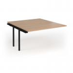 Connex Goal-Post 1400 x 1600 x 725mm Back to Back Add On Bay - Black Frame Beech Top GCO1416-AB-K-B