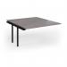 Connex Goal-Post 1400 x 1600 x 725mm Back to Back Add On Bay - Black Frame Grey Oak Top GCO1416-AB-K-GO