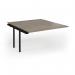 Connex Goal-Post 1400 x 1600 x 725mm Back to Back Add On Bay - Black Frame Nebraska Oak Top GCO1416-AB-K-NO