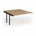 Connex Goal-Post 1400 x 1600 x 725mm Back to Back Add On Bay - Black Frame Oak Top GCO1416-AB-K-O