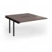 Connex Goal-Post 1400 x 1600 x 725mm Back to Back Add On Bay - Black Frame Walnut Top GCO1416-AB-K-W