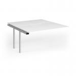 Connex Goal-Post 1400 x 1600 x 725mm Back to Back Add On Bay - Silver Frame White Top GCO1416-AB-S-WH