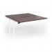 Connex Goal-Post 1400 x 1600 x 725mm Back to Back Add On Bay - White Frame Walnut Top GCO1416-AB-WH-W