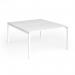 Connex Goal-Post 1400 x 1600 x 725mm Back to Back Desk (2 x 1400mm) - White Frame White Top GCO1416-WH-WH