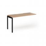 Connex Goal-Post 1400 x 600 x 725mm Single Add On Bay - Black Frame Beech Top GCO146-AB-K-B
