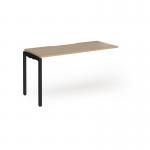 Connex Goal-Post 1400 x 600 x 725mm Single Add On Bay - Black Frame Kendal Oak Top GCO146-AB-K-KO