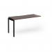 Connex Goal-Post 1400 x 600 x 725mm Single Add On Bay - Black Frame Walnut Top GCO146-AB-K-W
