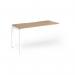 Connex Goal-Post 1400 x 600 x 725mm Single Add On Bay - White Frame Beech Top GCO146-AB-WH-B