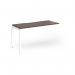 Connex Goal-Post 1400 x 600 x 725mm Single Add On Bay - White Frame Walnut Top GCO146-AB-WH-W