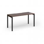 Connex Goal-Post 1400 x 600 x 725mm Single Desk - Black Frame Walnut Top GCO146-K-W