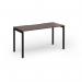 Connex Goal-Post 1400 x 600 x 725mm Single Desk - Black Frame Walnut Top GCO146-K-W