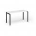 Connex Goal-Post 1400 x 600 x 725mm Single Desk - Black Frame White Top GCO146-K-WH
