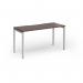 Connex Goal-Post 1400 x 600 x 725mm Single Desk - Silver Frame Walnut Top GCO146-S-W