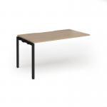 Connex Goal-Post 1400 x 800 x 725mm Single Add On Bay - Black Frame Kendal Oak Top GCO148-AB-K-KO