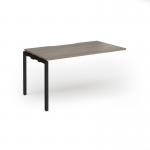 Connex Goal-Post 1400 x 800 x 725mm Single Add On Bay - Black Frame Nebraska Oak Top GCO148-AB-K-NO