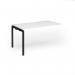 Connex Goal-Post 1400 x 800 x 725mm Single Add On Bay - Black Frame White Top GCO148-AB-K-WH