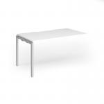 Connex Goal-Post 1400 x 800 x 725mm Single Add On Bay - Silver Frame White Top GCO148-AB-S-WH