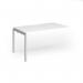 Connex Goal-Post 1400 x 800 x 725mm Single Add On Bay - Silver Frame White Top GCO148-AB-S-WH