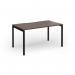Connex Goal-Post 1400 x 800 x 725mm Single Desk - Black Frame Walnut Top GCO148-K-W
