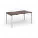 Connex Goal-Post 1400 x 800 x 725mm Single Desk - Silver Frame Walnut Top GCO148-S-W