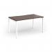 Connex Goal-Post 1400 x 800 x 725mm Single Desk - White Frame Walnut Top GCO148-WH-W